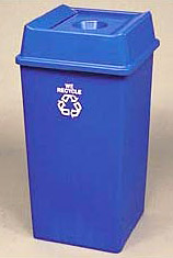 Rubbermaid Commercial 35-Gallon 
High-Volume Square Station Recycling Container